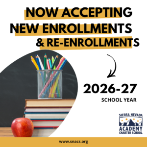 Reno Charter School Sierra Nevada Academy Charter School now accepting enrollments for the 2026-27 school year
